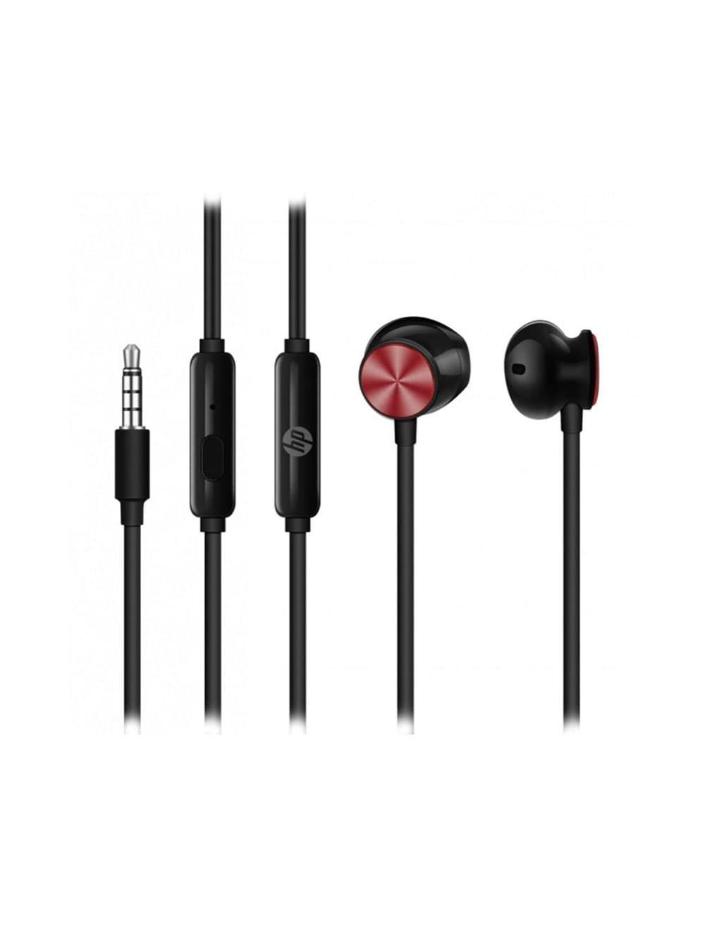 HP DHH-1112 3.5mm Wired Earphone With Mic - Black HP585