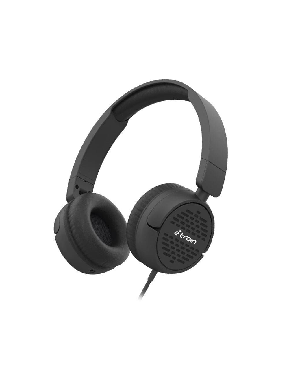 Etrain Wired Stereo Foldable Headphone with MIC, 1.5M Black HP63B