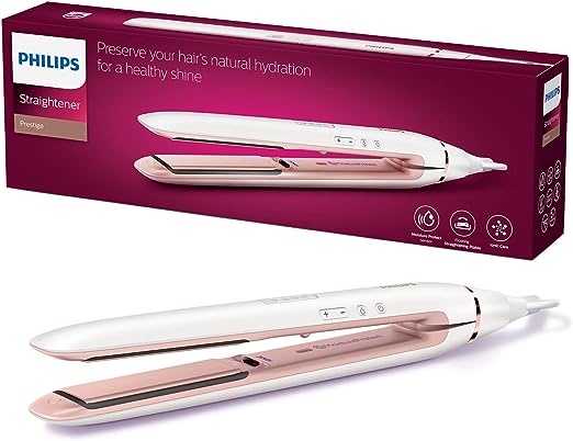 Philips Hair Straightener, White/Rose Gold- HP8372/00