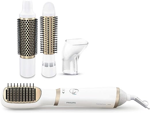 Philips Essential Hair Straightener Brush, 800 Watt, White - HP8663-00