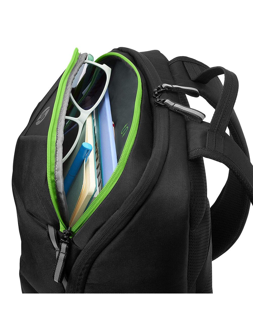شنطة HP Pavilion Gaming 15.6" Backpack – Black, مقاومة للماء بحماية للأجهزة وجيوب متعددة مع ضمان سنة وتوصيل سريع من Cairo Drop.
