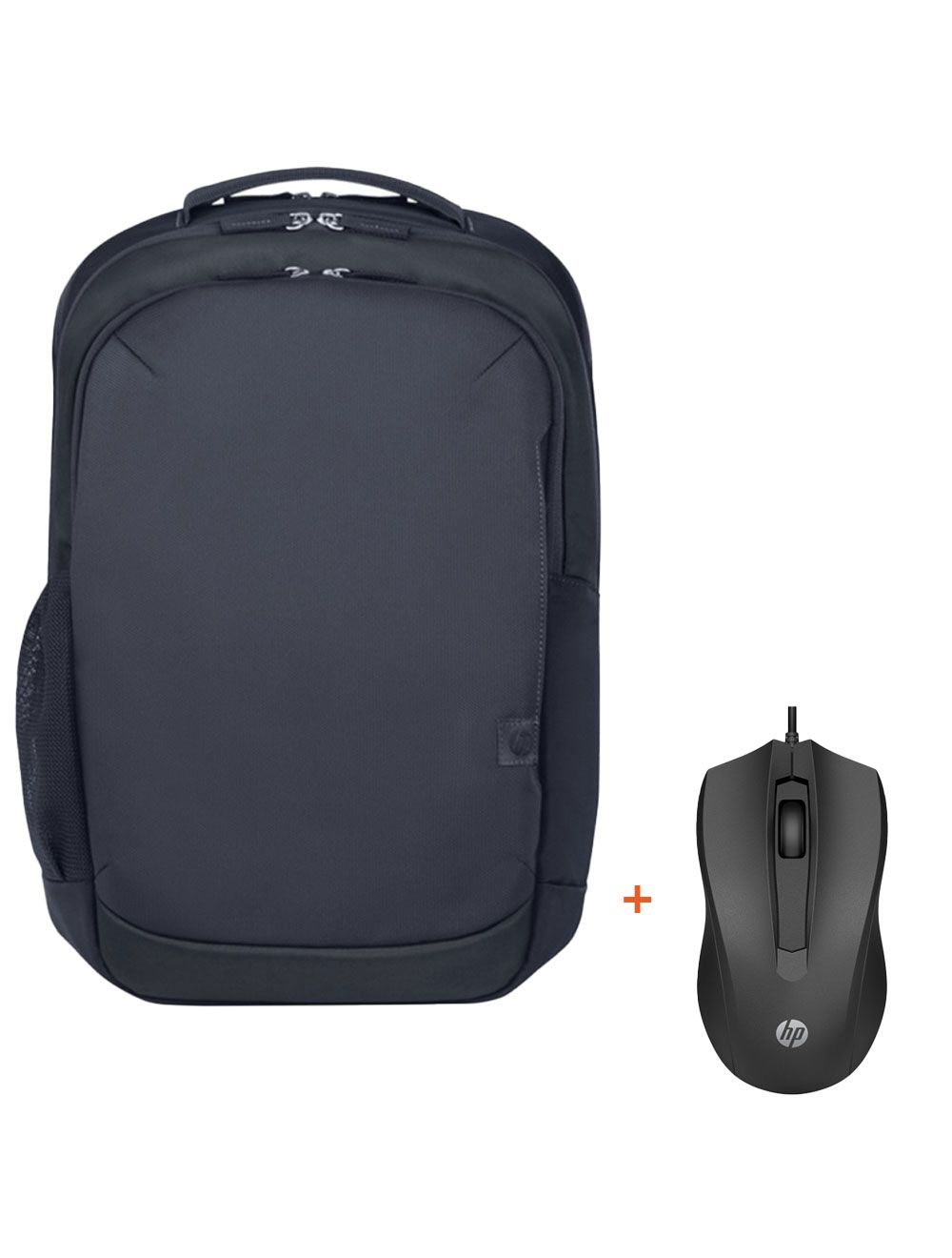 حقيبة ظهر أتش بي 16 إنش رمادي مع ماوس هدية، HP backpack 16 inch gray with padded laptop compartment and free mouse for travel and daily use.