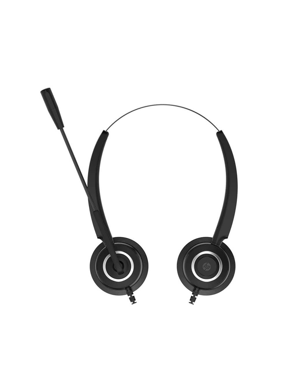 سماعة رأس HP DHE-8000 مع ميكروفون وضمان سنة، HP DHE-8000 wired headset with mic, 1-year warranty & fast delivery.