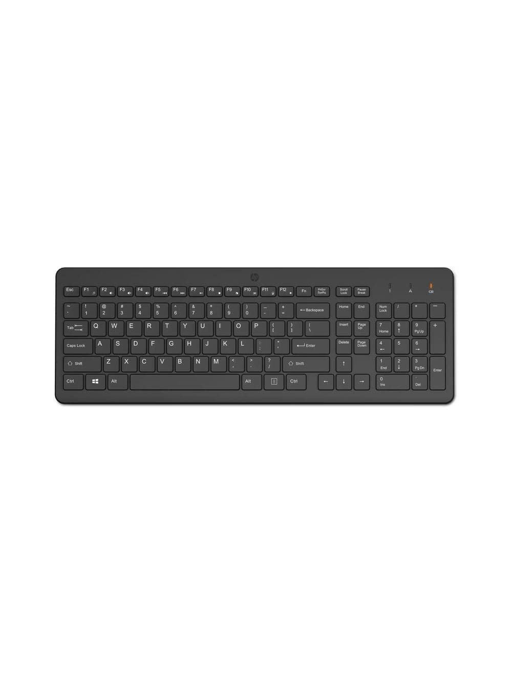 اشترِ HP Wireless Keyboard 220 أسود، كيبورد لاسلكي عملي بتصميم Slim، بطارية طويلة العمر، مؤشرات LED، متوافق مع Windows، ضمان سنة وتوصيل سريع.