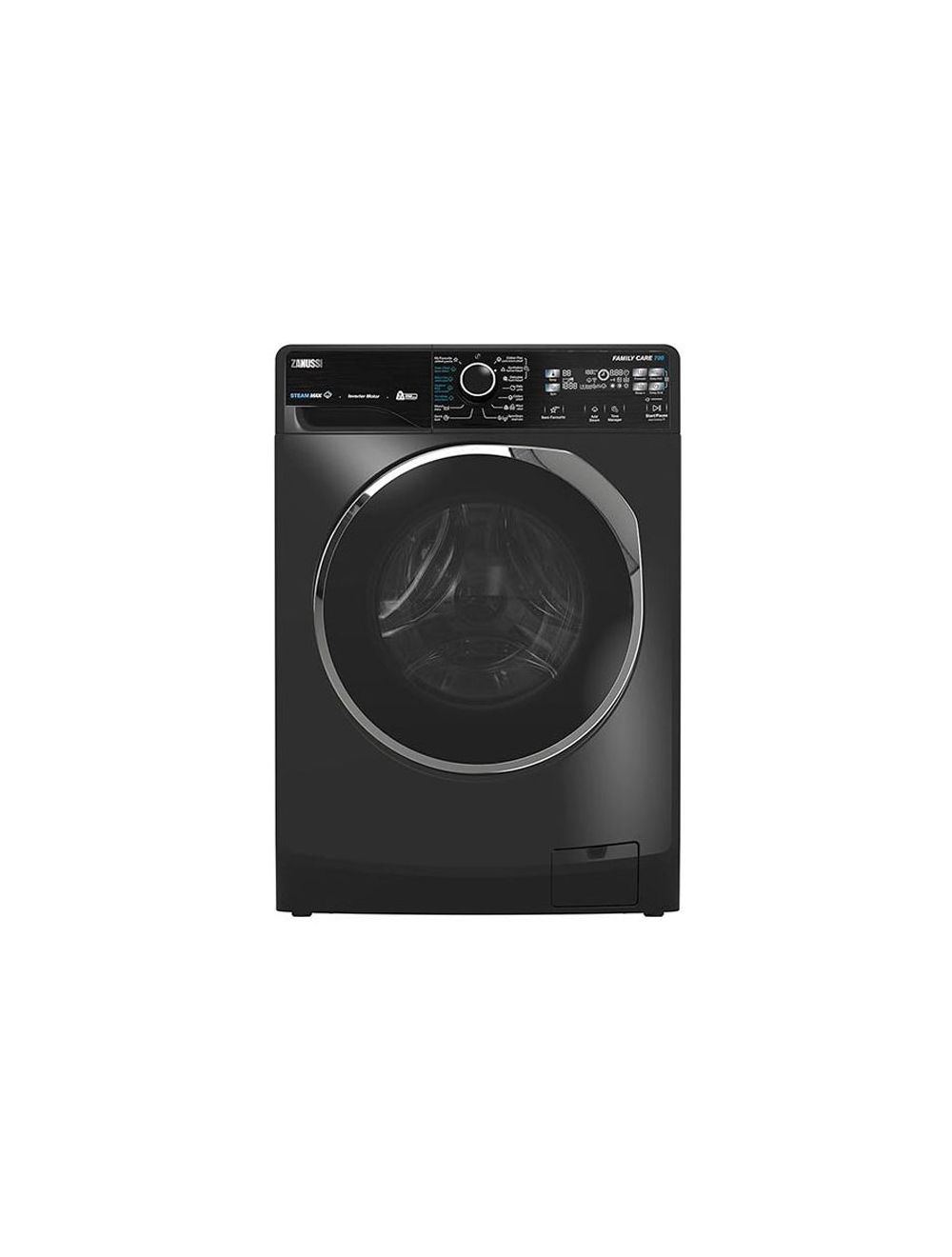 Zanussi Steammax Washing Machine 7kg Front Load - Black - ZWF7221BL7- 9409