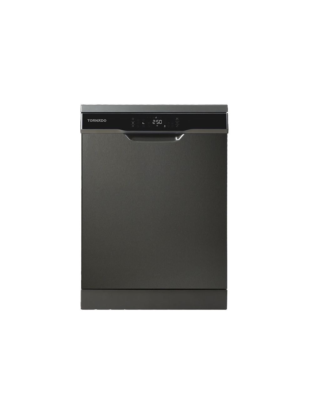 Tornado Dishwasher 12 Person - 60 cm - Digital - 8 Programs - Dark Inox - TDV-FN128CDX