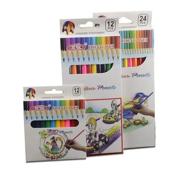 Set of 12 Long Wood Colors HW-C006