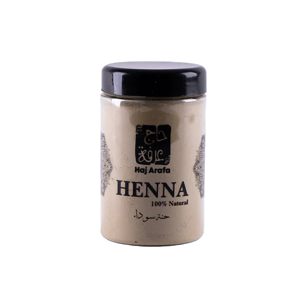 حنة سوداء من حج عرفة تغذي الشعر دون أي لون، تركيبة عشبية طبيعية تمنح نعومةoffering a natural herbal formula that strengthens and enhances shine.