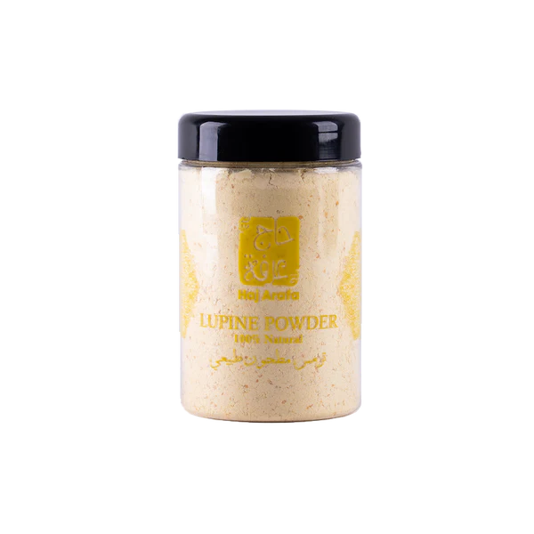 ترمس مطحون من حج عرفة لتقشير وتنظيف البشرة بفعالية، Hag Arafa Ground Lupin gently exfoliates and purifies the skin for a smoother, fresher look.