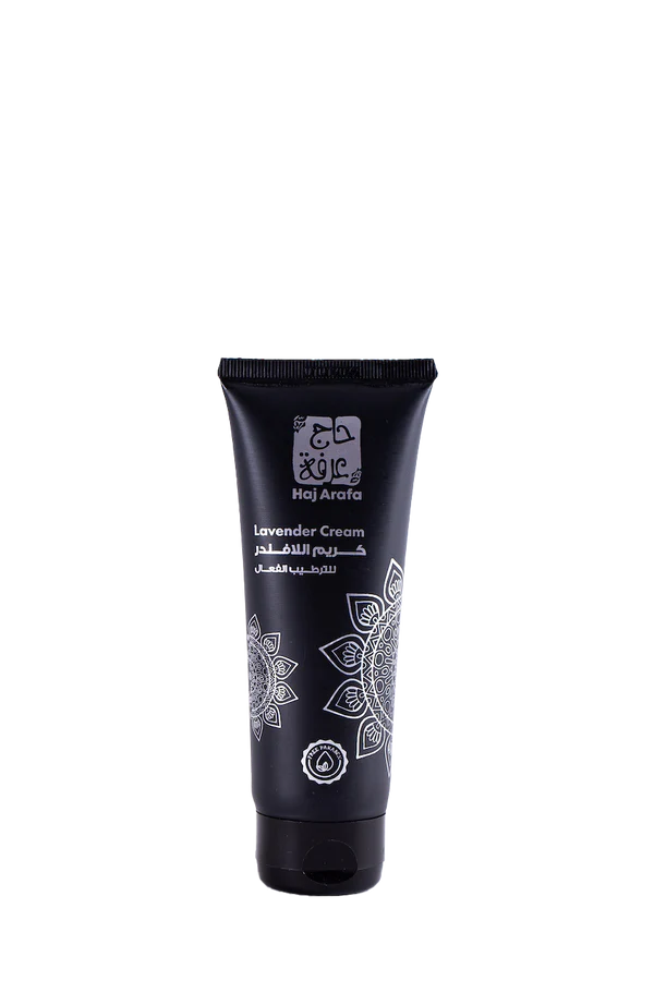 كريم اللافندر حج عرفة بتركيبته الغنية يمنح ترطيبًا وتفتيحًا طبيعيًا مع رائحة اللافندر المريحة. Hag Arafa Lavender Cream hydrates and brightens your skin naturally.