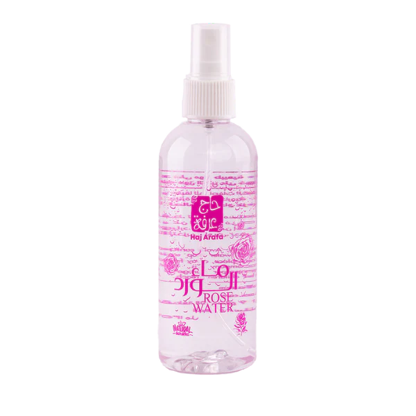 ماء ورد حاج عرفة تونر طبيعي للبشرة الدهنية ينظف وينعش، بتركيبة خفيفة لبشرة ناعمة ومتوازنة – Hag Arfa Rose Water Toner 135ml.
