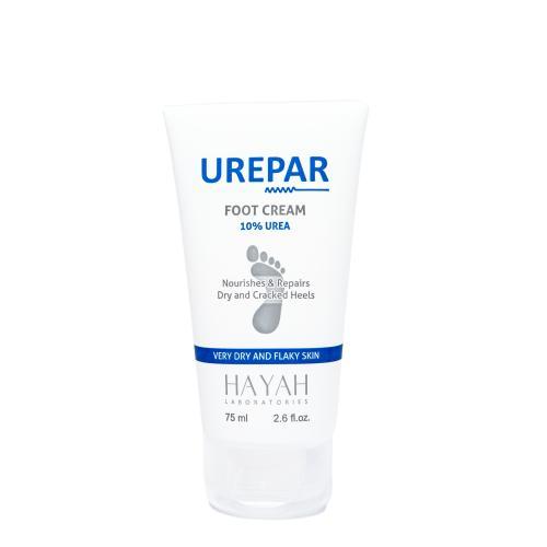 كريم رجل UREPAR من حياه باليوريا 10% يغذي ويُرطب القدم الجافة والمتشققة بتركيبة فعالة من زبدة الشيا والجلسرين – Haya UREPAR Foot Cream 10% Urea.