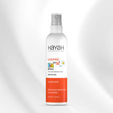 سبراي UVEPRO يوفر حماية عالية للأطفال SPF50+ مع ترطيب سريع الامتصاص ومناسب للرضع والبالغين، Uvepro sunscreen spray for kids with gentle deep hydration.