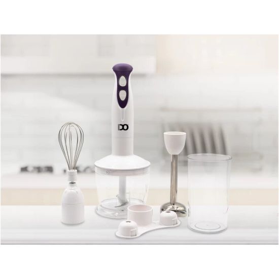 اشتري طقم خلاط يدوي أي دو 400 وات بنفسجي وأبيض - HBLG400-PR مع وعاء 800 مل وضمان رسمي | Buy IDO Hand Blender Set 400W, 800ml online in Egypt.