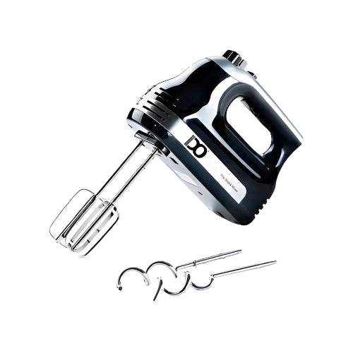 خلاط يدوي أي دو 500 وات أسود بخمس سرعات وزر تربو لتحكم مثالي في التحضير، تصميم قوي ومريح لكل استخداماتك – IDO Hand Mixer 500W Black with 5 speeds and turbo button.