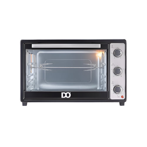 فرن كهربائي اي دو 45 لتر، 1800 وات، باللون الأسود، مزود بشواية وتايمر، 5 مراحل للتسخين وعناصر ستانلس ستيل متينة – IDO Electric Oven 45L.