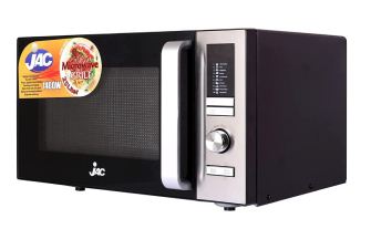 ميكروويف جاك بشواية ديجيتال 25 لتر 1400 وات أسود NGM-25D2، تصميم أنيق مع وظائف متعددة للطهي والتسخين – Jack Microwave Grill 25L Black.