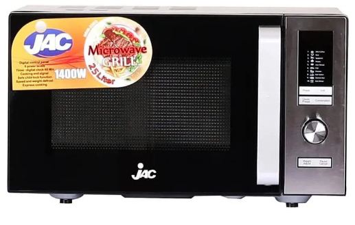 ميكروويف جاك بشواية ديجيتال 25 لتر 1400 وات أسود NGM-25D2، تصميم أنيق مع وظائف متعددة للطهي والتسخين – Jack Microwave Grill 25L Black.