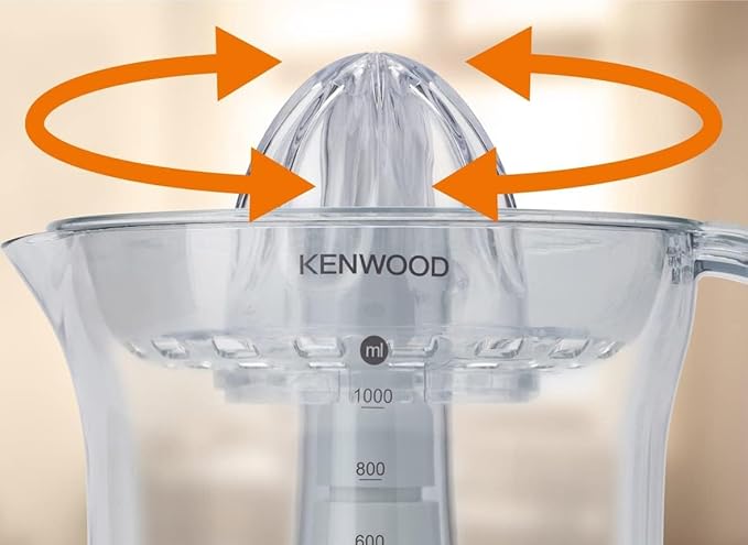 Kenwood je280a white عصارة الحمضيات سيتروس 40 واط من كينوود مع ابريق عصير شفاف ابيض