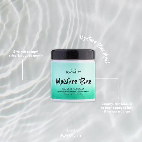 قناع جوفياليتي مويستشر باي يغذي الشعر الجاف والتالف بعمق بزبدة الشيا وزيت الأرجان – Joviality Hair Mask for deep nourishment and hydration.