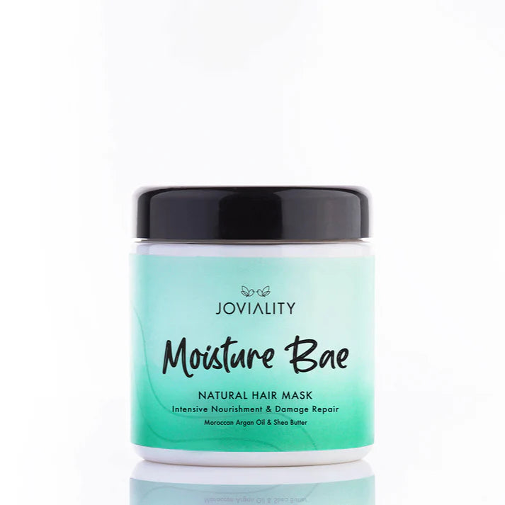 قناع جوفياليتي مويستشر باي يغذي الشعر الجاف والتالف بعمق بزبدة الشيا وزيت الأرجان – Joviality Hair Mask for deep nourishment and hydration.