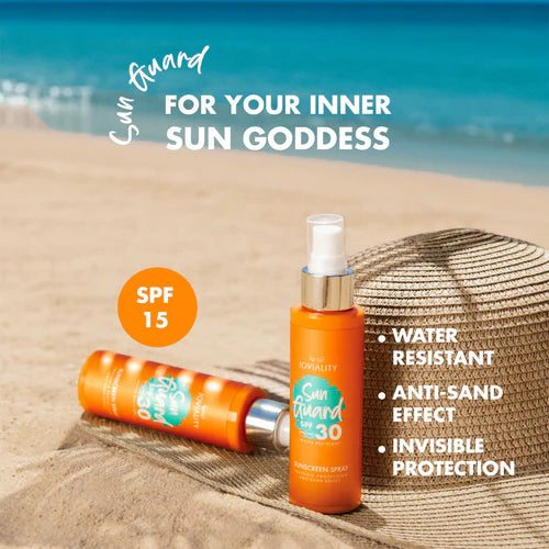 Sunscreen Joviality Sunguard Natural Sunscreen SFP30واقي الشمس الطبيعي جوفاليتي صن جارد  UVA وUVB بتركيبة خفيفة مرطبة بزيت الأرجان وفيتامين E للاستخدام اليومي.