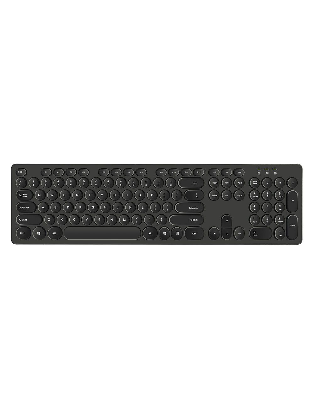 L'AVVENTO (KB206) 2.4G Wireless Keyboard – US+Arabic layout Injection – Black