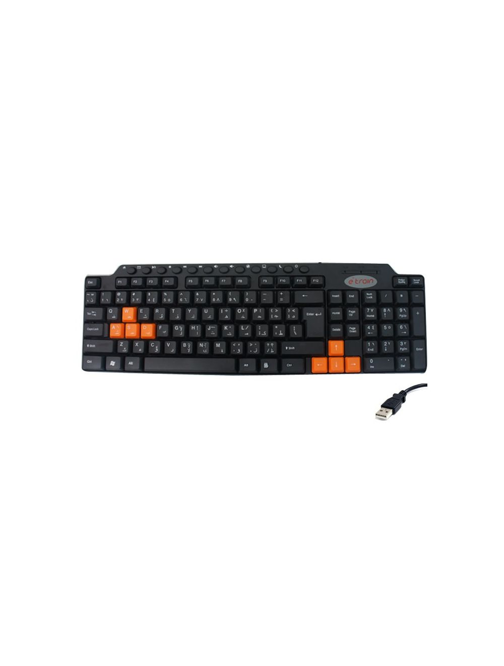 E-train (KB012) MultiMedia Compact Keyboard 104-Key