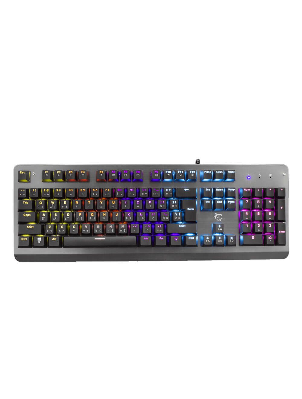 White Shark KB026 Legionnaire keyboard Full size Blue Switch mechanical US layout - Silver