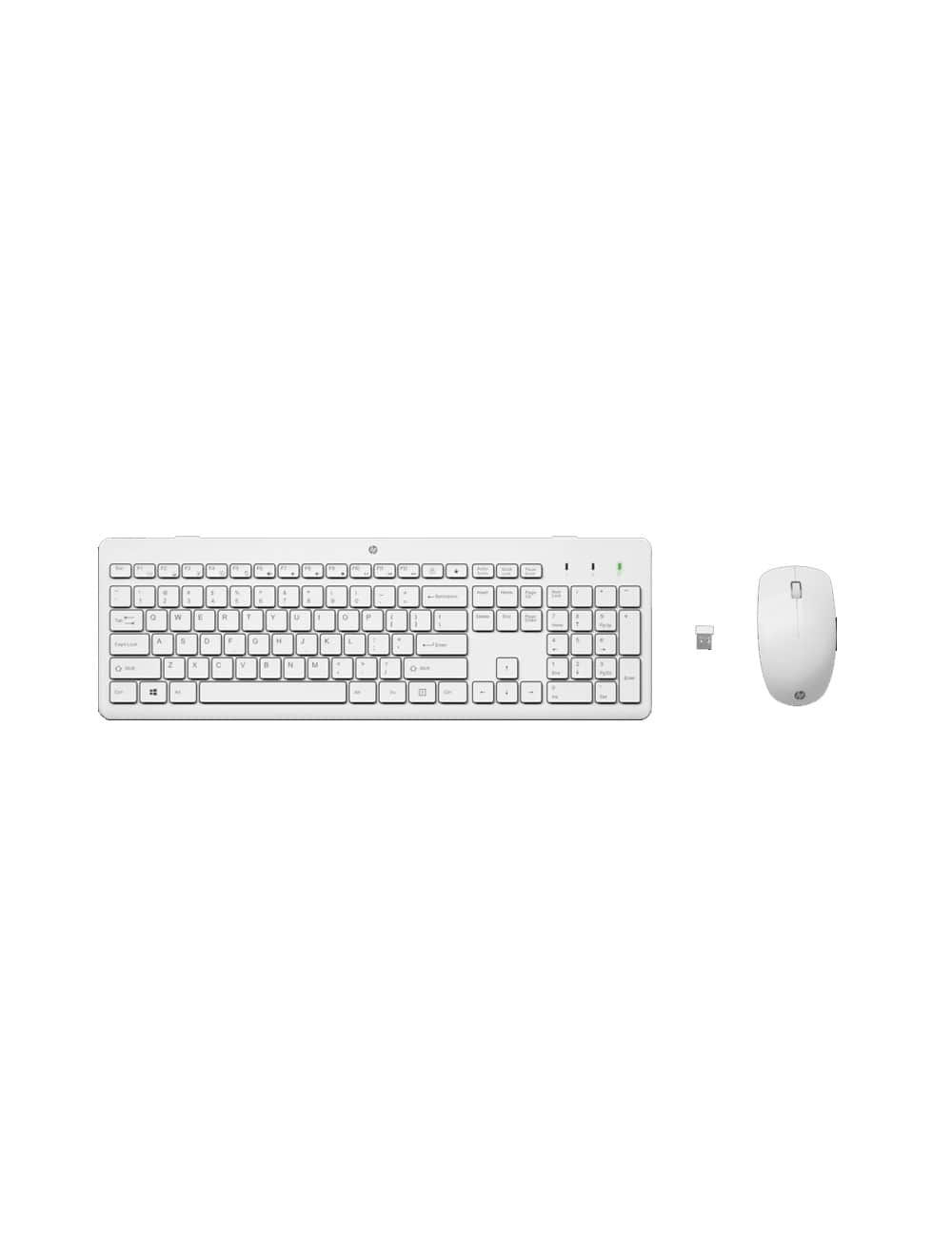 HP Wireless Keyboard & Mouse 230-3L1F0AA#ABV - White