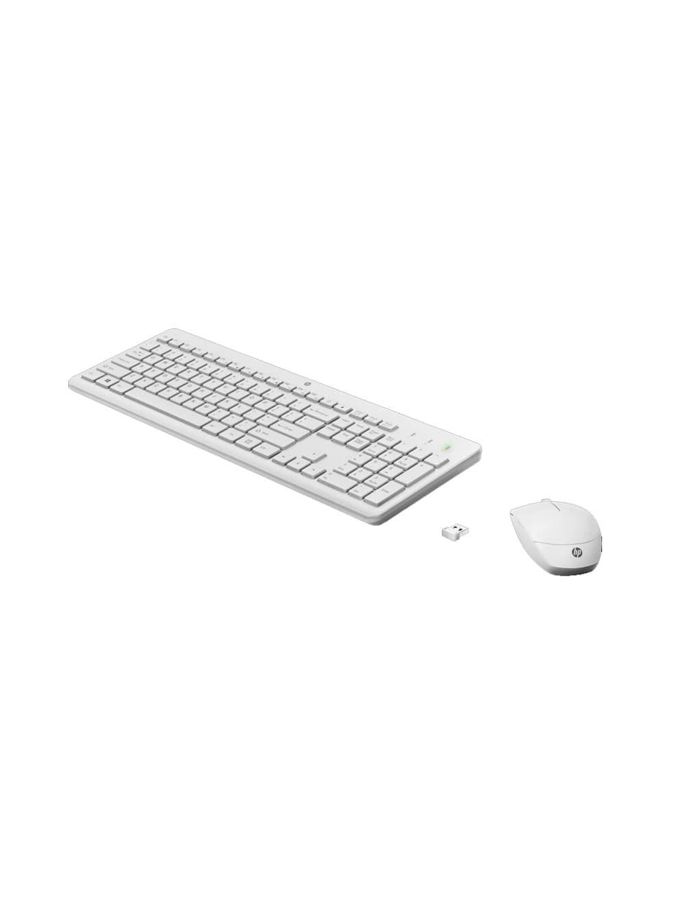 HP Wireless Keyboard & Mouse 230-3L1F0AA#ABV - White