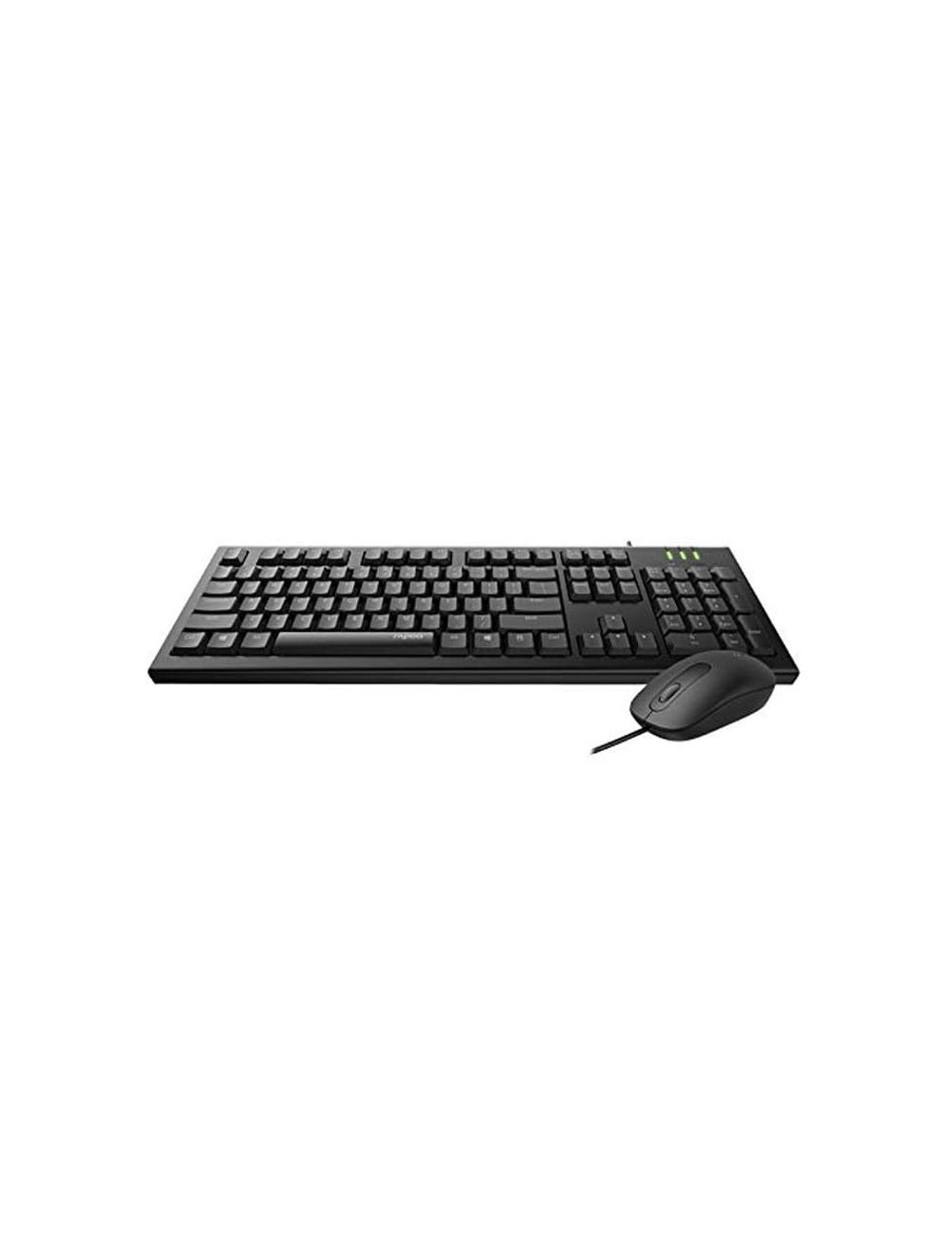 Rapoo KB599  Wired    Mouse and Keyboard Combo - Black  كيبورد