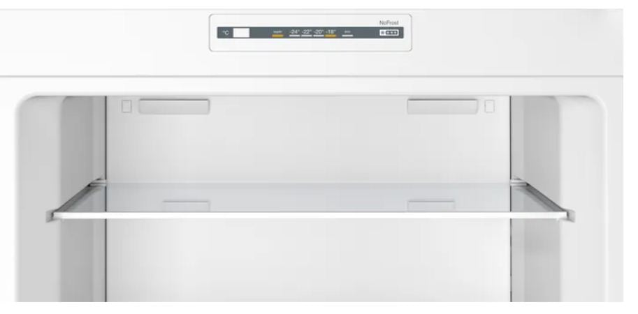 ثلاجة بوش KDN55NL2E8 نوفروست ستانليس ستيل بسعة كبيرة وتبريد متساوي. Bosch KDN55NL2E8 fridge with Full No Frost and Multi Airflow cooling.