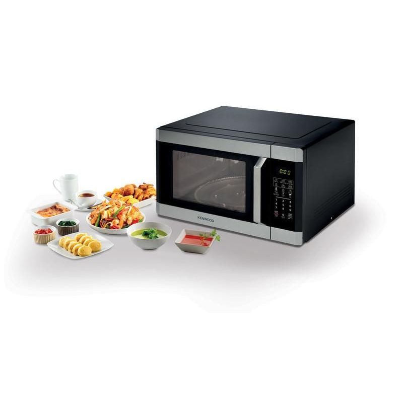 ميكروويف كينوود 42 لتر، 1000 وات، أسود فضي مع ضمان دولي وتوصيل سريع | Kenwood 42L microwave, 1000W, black & silver, international warranty and fast delivery.