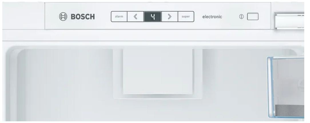 بوش KIR81AF30U ثلاجة مدمجة 177.2 × 55.8 سم بمفصلة مسطحة مع Super Cooling، Bosch KIR81AF30U built-in fridge 177.2×55.8 cm flat hinge.