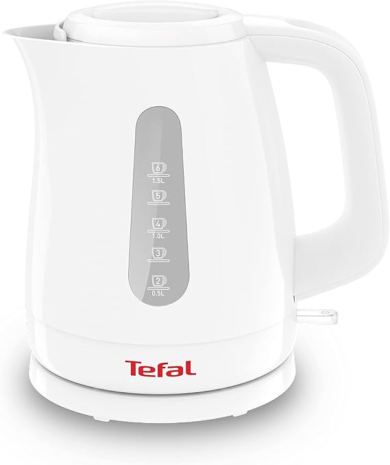 Tefal Delphini Plus Electric Kettle, Auto-off, 1.5 L, White - KO1511EG