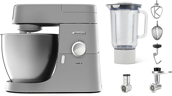 Kenwood Chef XL KVL4220S – Food Processor 6.7 L, Silver, Rotary, Stainless Steel, Aluminium, Stainless Steel