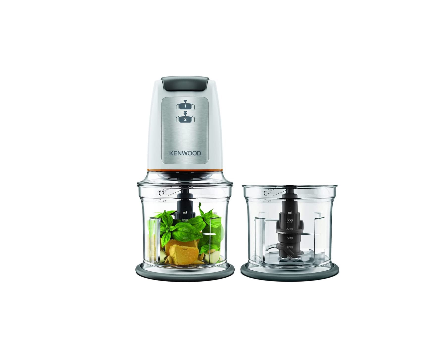 كبة كينوود 500 وات بوعائين سعة 500 مل وشفرات رباعية مع ضمان دولي وتوصيل سريع | Kenwood chopper 500W dual bowls 500ml with warranty & delivery