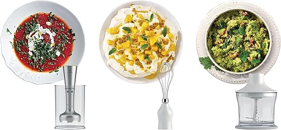 خلاط يدوي كينوود HDP109WG متعدد الألوان 700 واط، تصميم عصري وخفيف. Kenwood hand blender 700W modern design, lightweight and powerful.