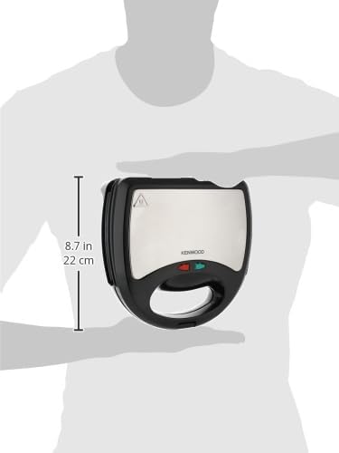 استمتع بتجربة طهي سهلة مع Kenwood Sandwich Maker 3 in 1، جهاز 750 وات، أسود فضي، مع ألواح متعددة الاستخدام وضمان رسمي من كينوود.