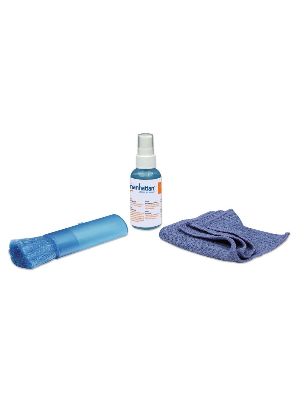 Manhattan LCD Mini Cleaning Kit, Alcohol-free, Includes Cleaning Solution, Brush, Microfiber Cloth, 60 ml (2 oz.) 421010