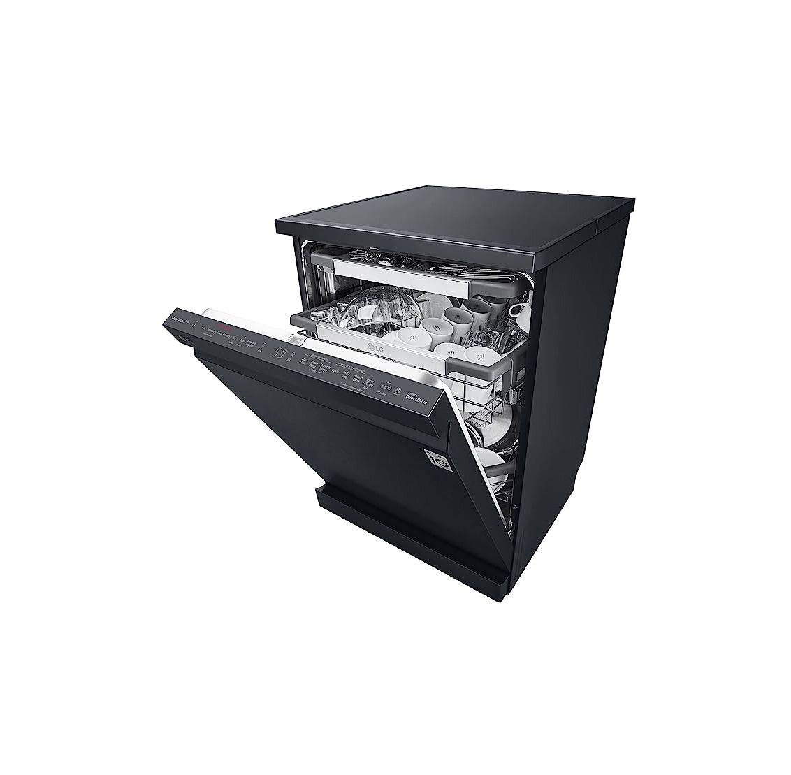 غسالة أطباق إل جي DFC335HM Digital Inverter dishes wash 14 فرد – 10 برامج – أسود، أداء قوي وهادئ وتنظيف مثالي مع كفاءة توفير للطاقة من إل جي.