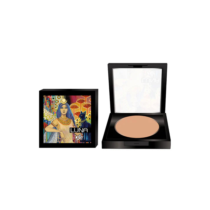 بودرة لونا 3D تمنح تغطية طبيعية ناعمة تدوم طويلاً لبشرة خالية من اللمعان – LUNA 3D Compact Powder gives soft, flawless, and long-lasting matte finish.