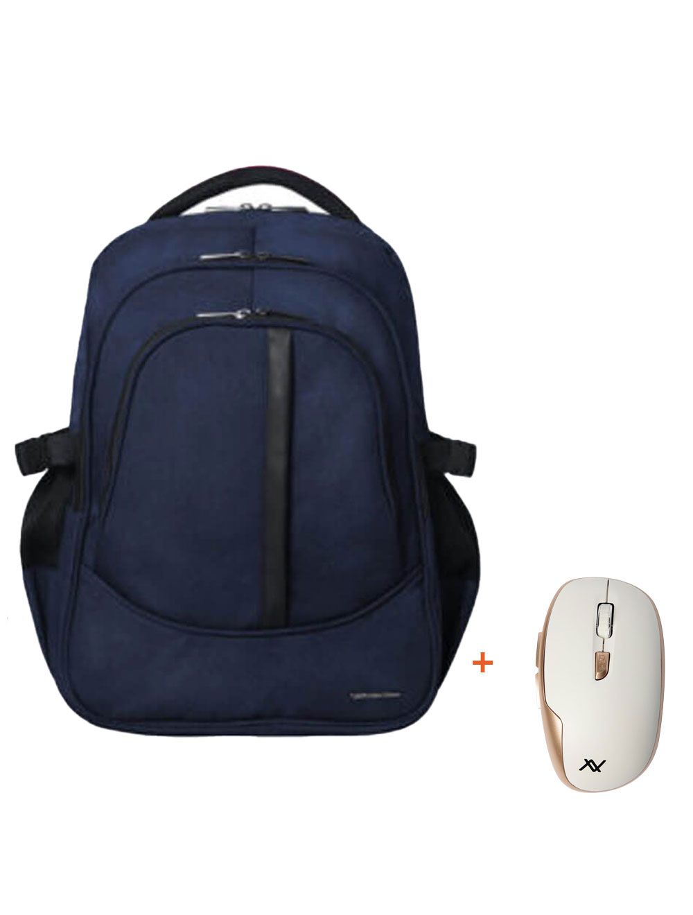 شنطة لافينتو BG74 Discovery 15.6" ضد الماء + ماوس هدية. L’avvento BG74 backpack waterproof, padded, 6 pockets, black/blue, 1 year warranty.