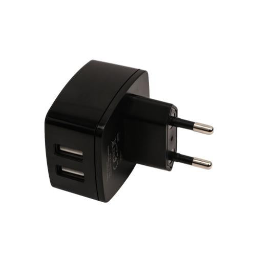 لافينتو (MP106) شاحن يو أس بي مزدوج output Euro Plug - بمخرج 3.1A - أسود
