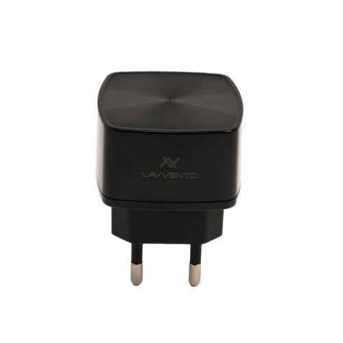 لافينتو (MP106) شاحن يو أس بي مزدوج output Euro Plug - بمخرج 3.1A - أسود
