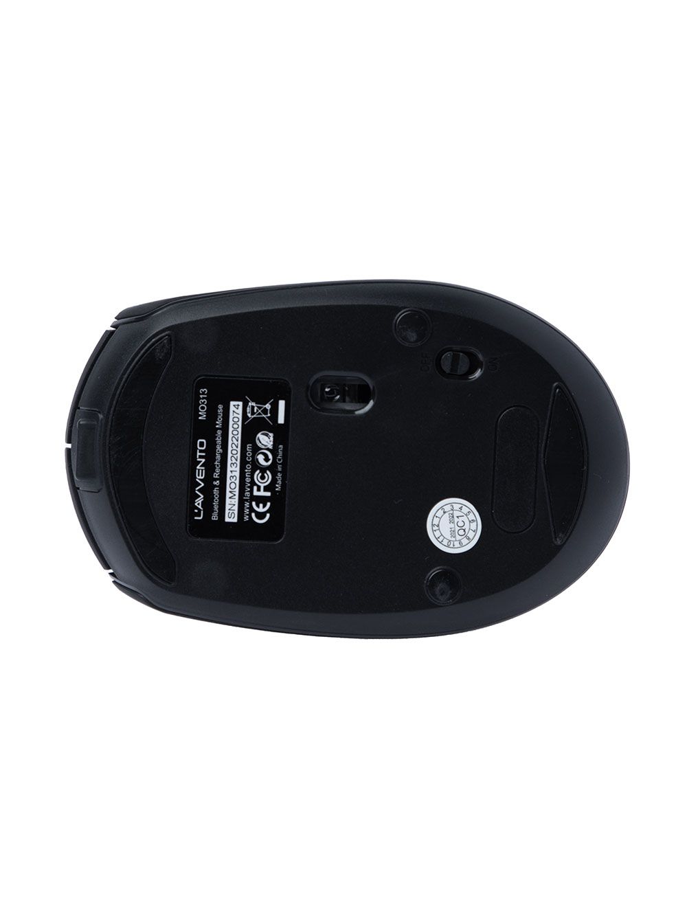 لافينتو MO313 ماوس بلوتوث 3.0 لاسلكي مع بطارية قابلة للشحن، تصميم عملي ودقة حتى 1600DPI، متوافق مع جميع الأجهزة. MO313 wireless Bluetooth 3.0 mouse with rechargeable 