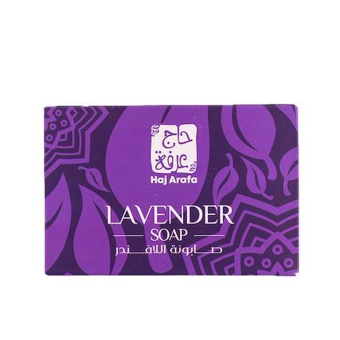 صابونة اللافندر حج عارفة تساعد على ترطيب البشرة وتفتيحها بفضل خصائص اللافندر الطبيعيةbrightens skin with natural lavender benefits. Get smooth and glowing skin