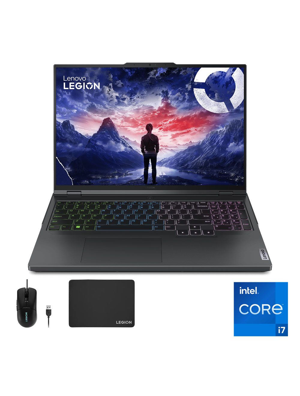 لينوفو ليجون 5 برو 16IRX9 بمعالج i7-14650HX، RTX 4060، SSD 1TB، شاشة 16 WUXGA – Lenovo Legion 5 Pro powerful laptop for gaming & work, 2Y warranty.