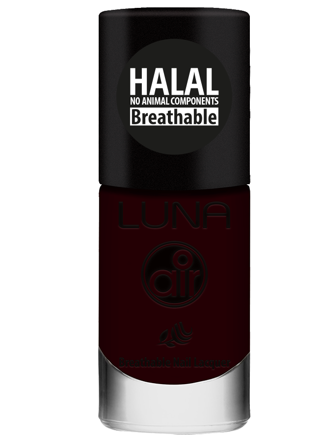 طلاء أظافر لونا إير حلال 10 مل يمنح لونًا ثابتًا ولمعانًا أنيقًا، Luna Air Halal Nail Polish 10ml delivers lasting color with elegant shine.